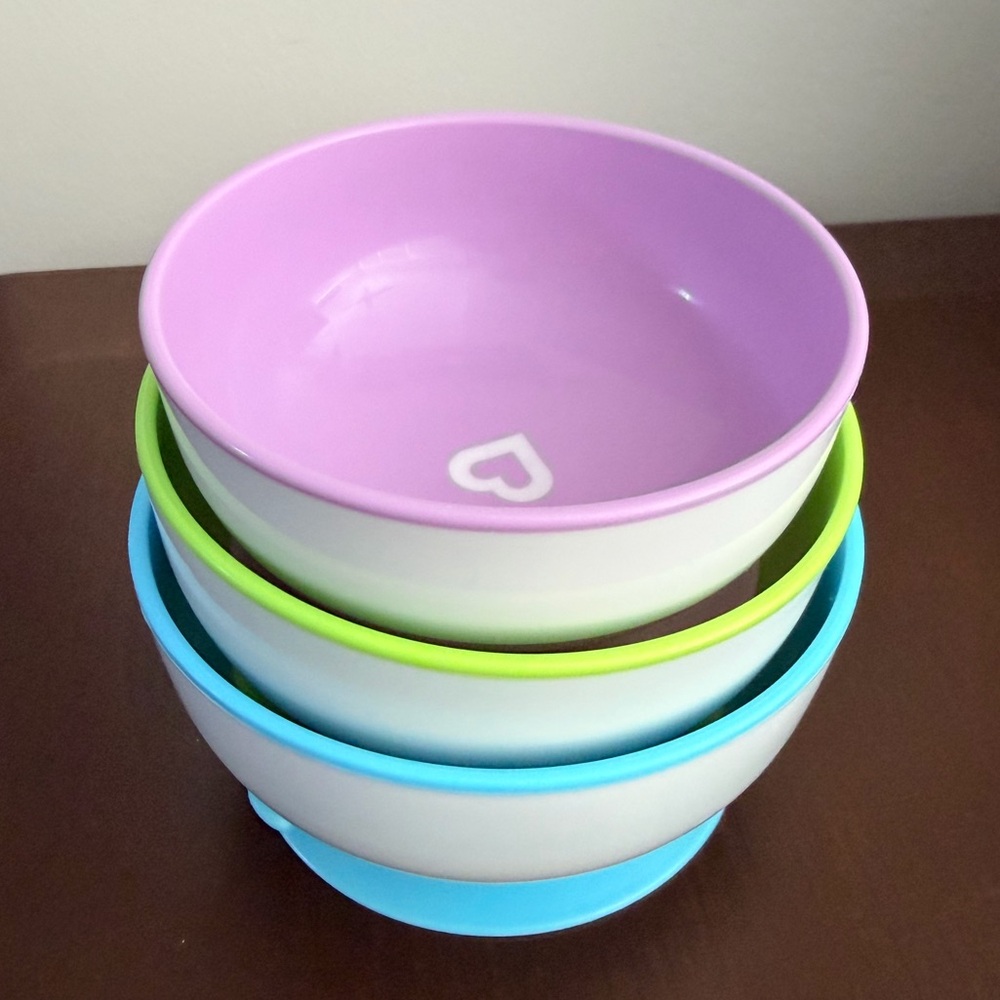 Munchkin 3pk Stay-Put Suction Bowls